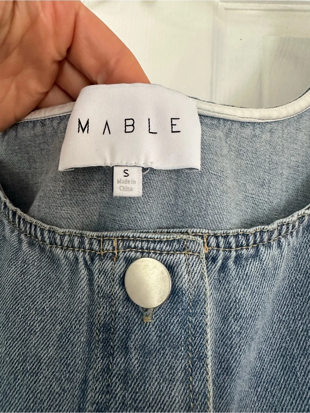 Denim Button-Front Blue Jean Dress - Picture 3 of 3